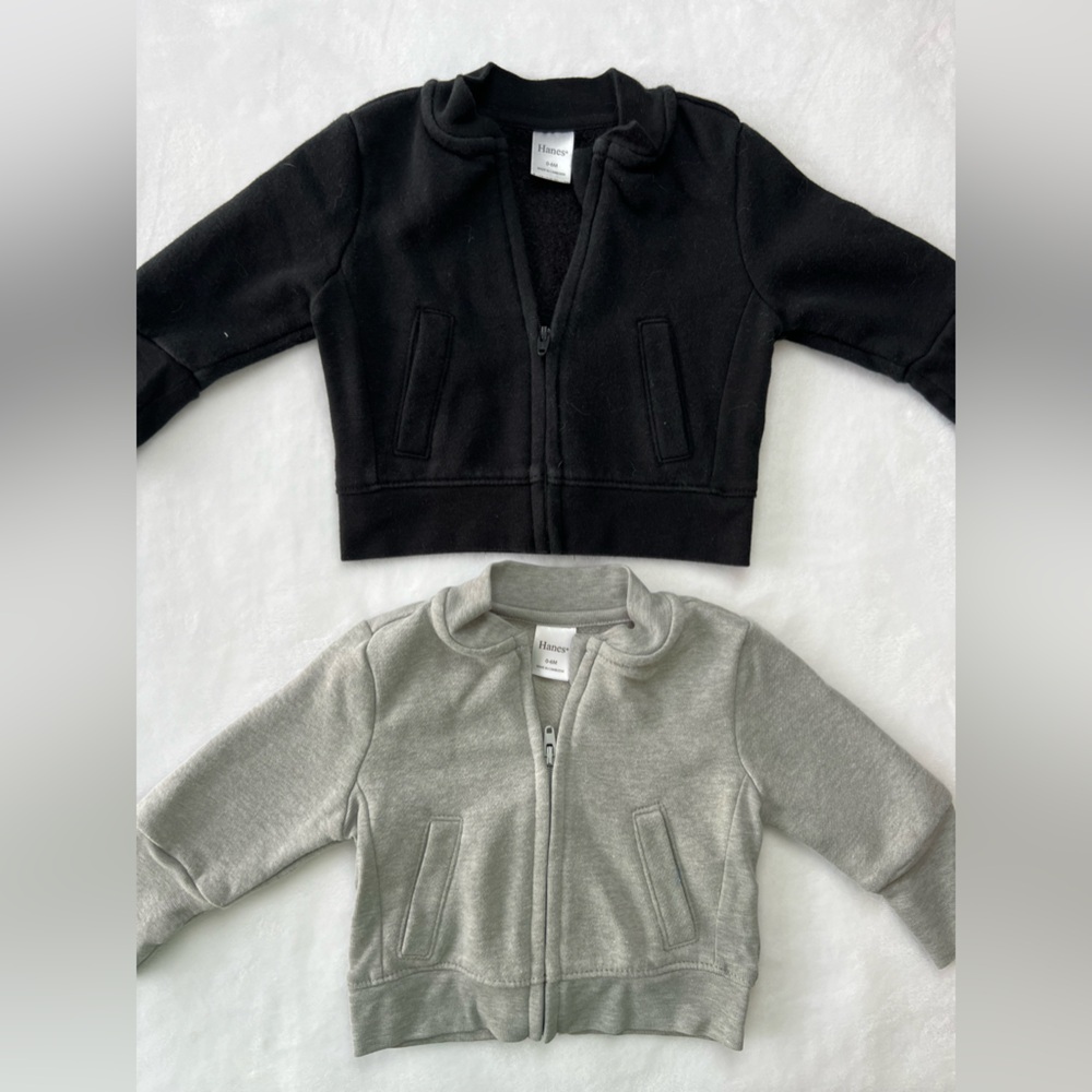 Hanes Infant Zipup Cardigan Jackets - Picture 2 of 5